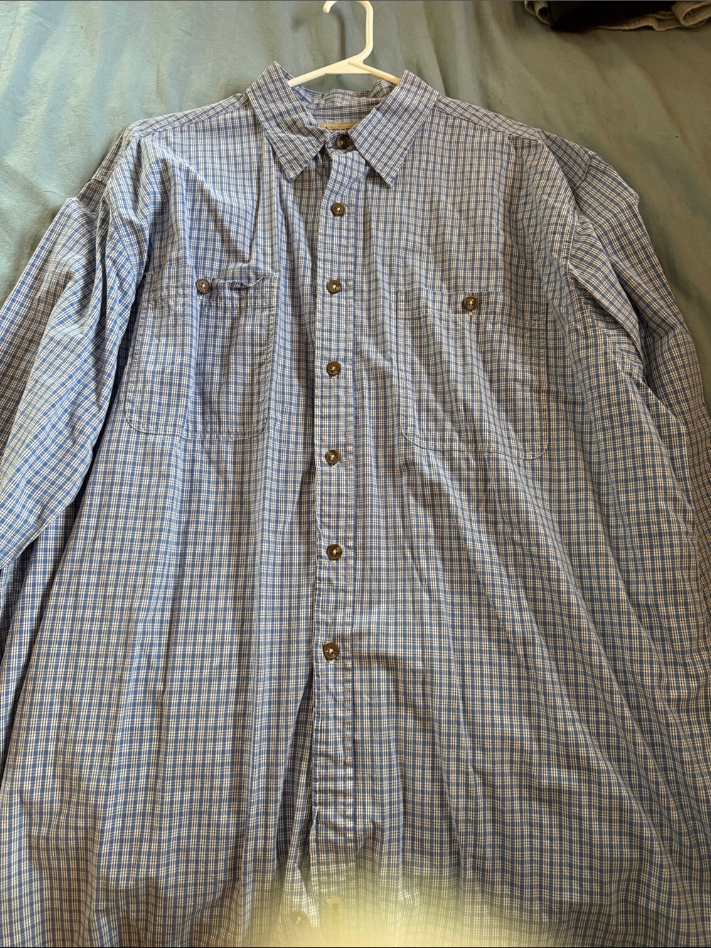 Abercrombie & Fitch Blue and White Checked Button-Down Shirt